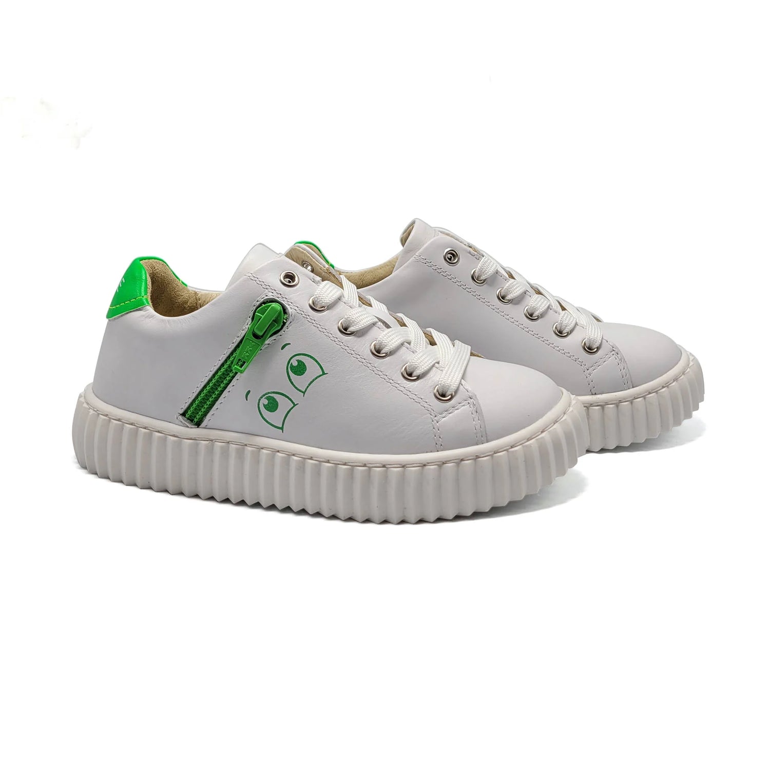 funky green white sneaker