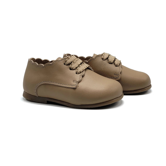 Blublonc Riley Taupe First Walker Dress Shoe