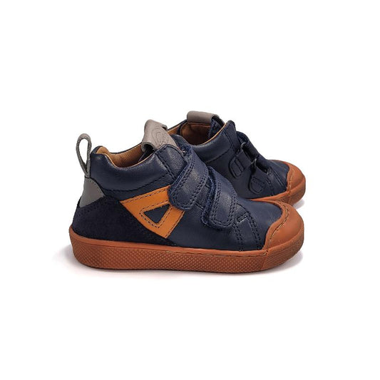 Froddo-Dark-Blue-&-Orange-Velcro-Sneaker-FIRST WALKER