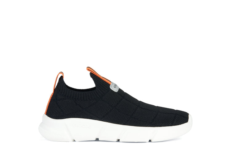 GEOX Black & Orange Mesh Sock Sneaker