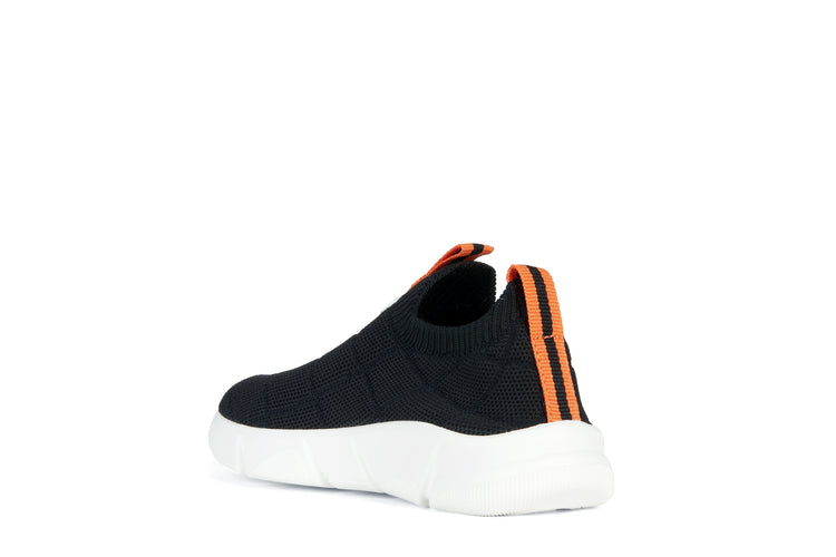 GEOX Black & Orange Mesh Sock Sneaker