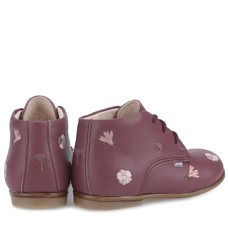 Emel Plum Embroidery Baby Bootie E1426