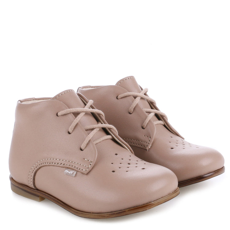 Emel Stone Taupe Lace Baby Shoe E1426