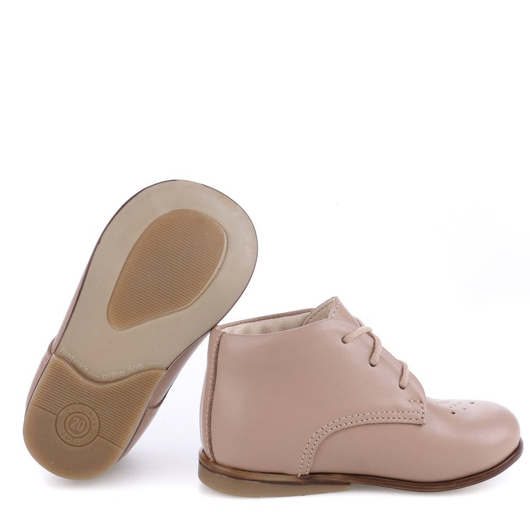 Emel Stone Taupe Lace Baby Shoe E1426