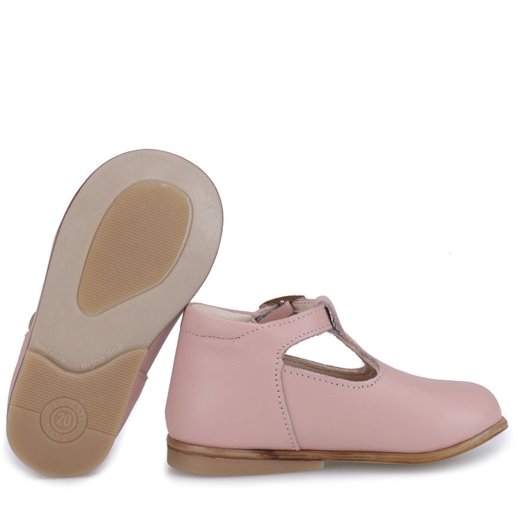 Emel Pink Hearts T-Strap Baby Shoe 2330