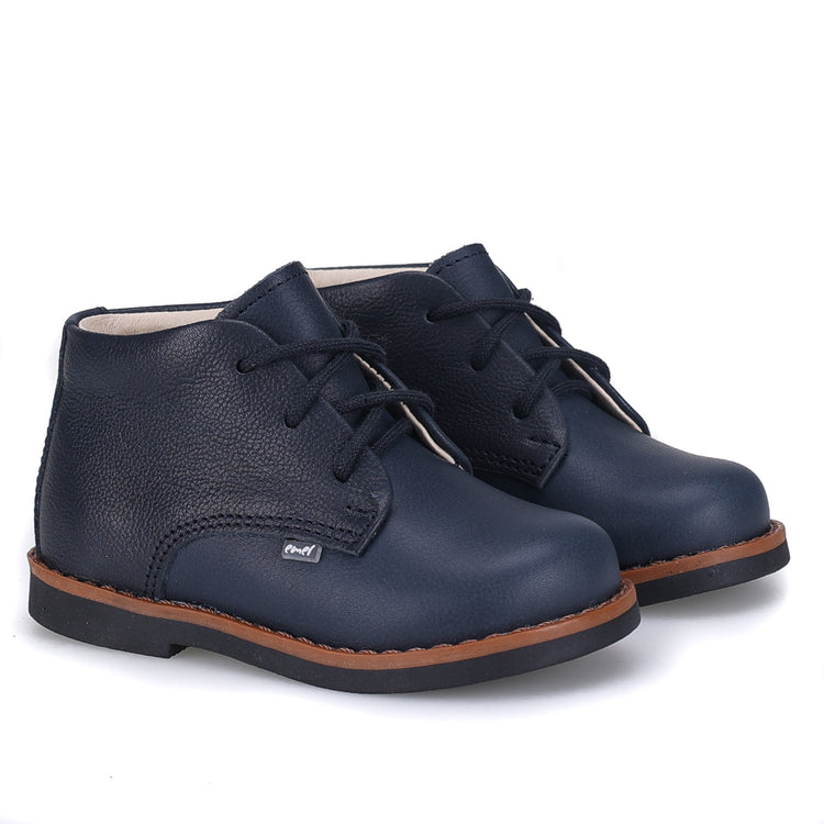 Emel Navy Pebbled Baby Bootie E2412