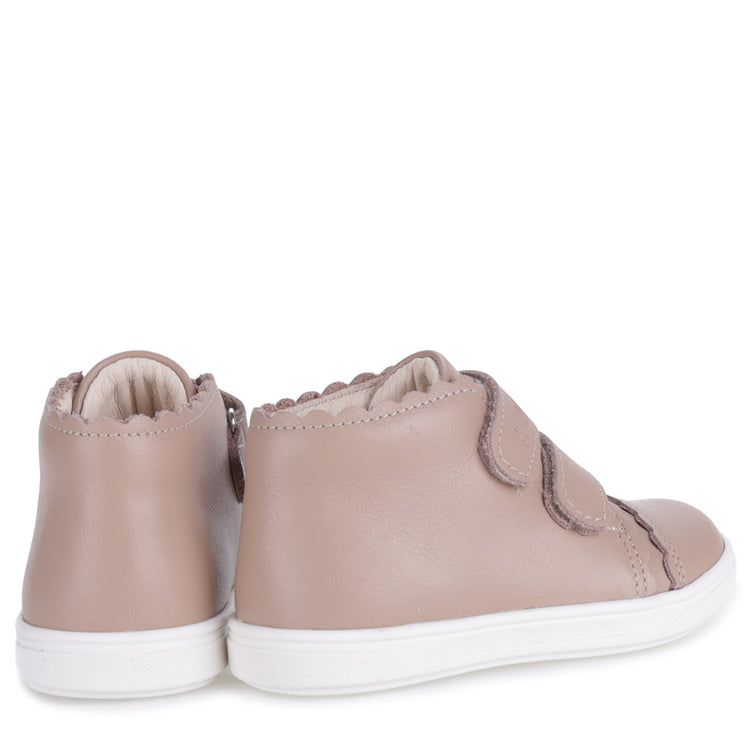 Emel Stone Taupe Velcro Baby Sneaker 2671