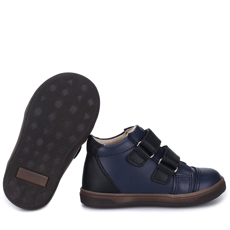 Emel Navy & Black Velcro High Top Sneaker 2675