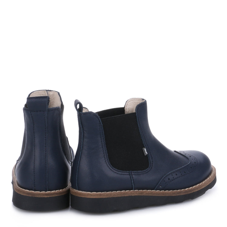 Emel Navy Leather Bootie 2733