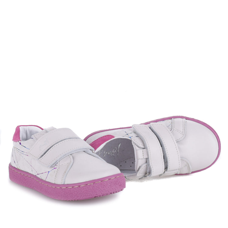 Emel Pink Splatter Velcro Sneaker 2740