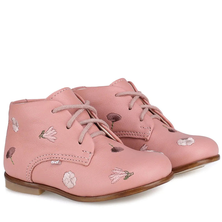 salmon pink flowers sneaker