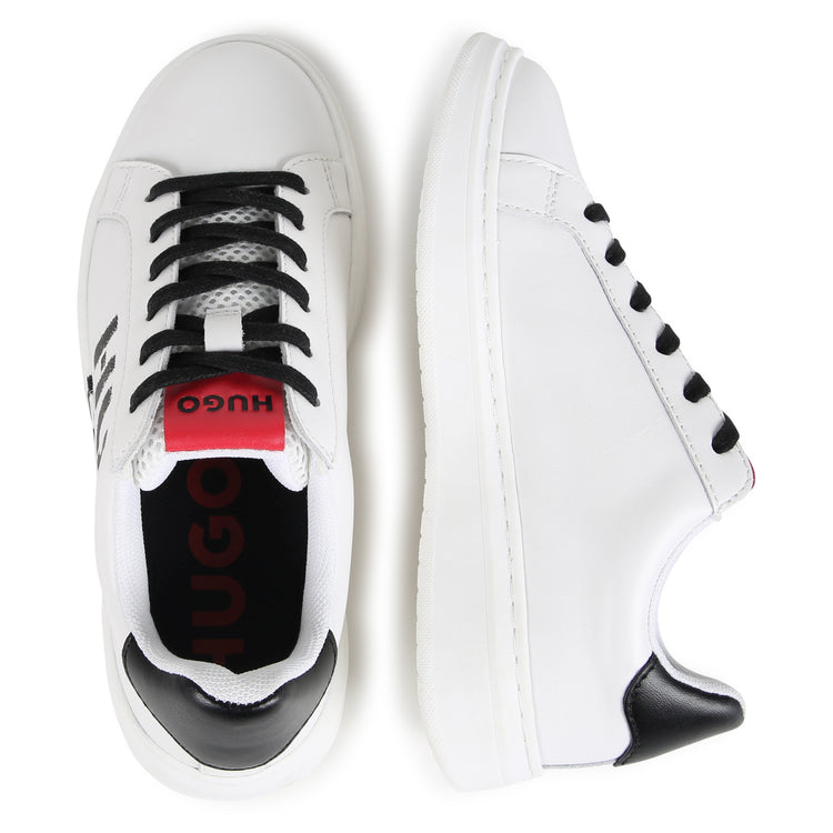 Hugo Boss White & Black Graffiti Lace Sneaker G00244