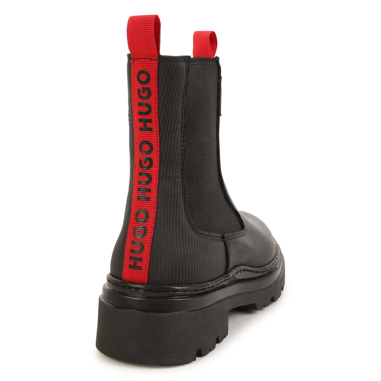 Hugo Boss Red Tag Black Leather Chelsea Boot G19007