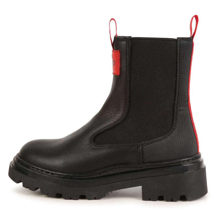 Hugo Boss Red Tag Black Leather Chelsea Boot G19007