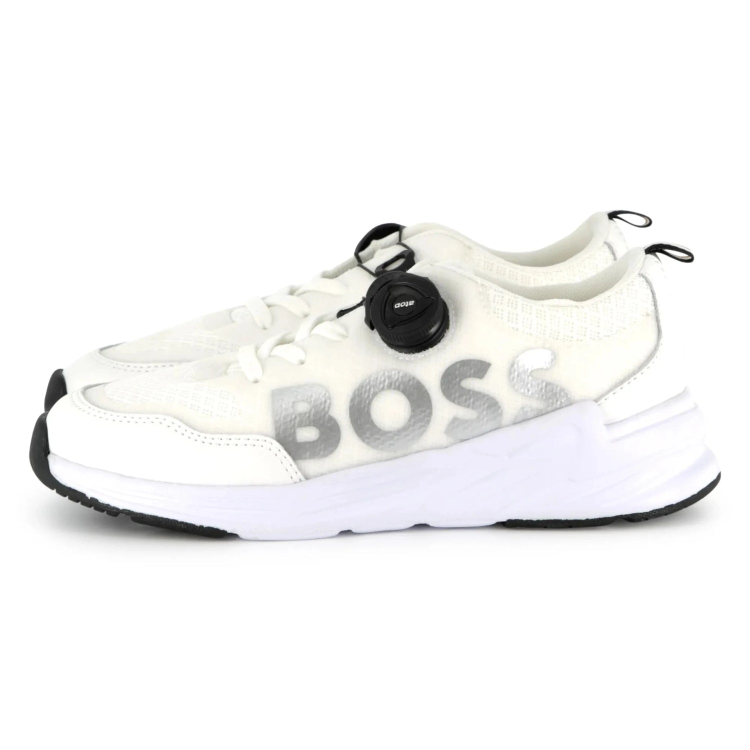 Hugo Boss Cream Silver Lace Sneaker J51661