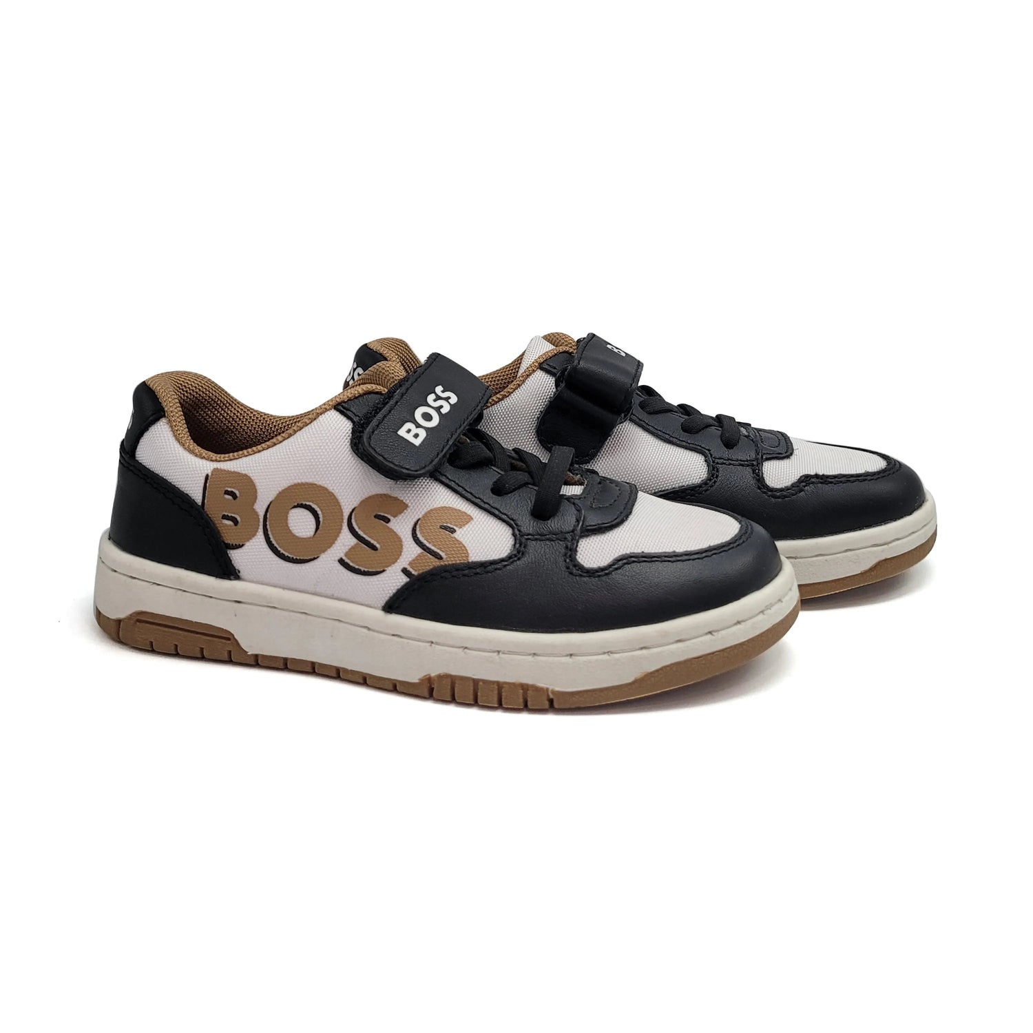 Hugo Boss Tan Black Velcro Sneaker J50875