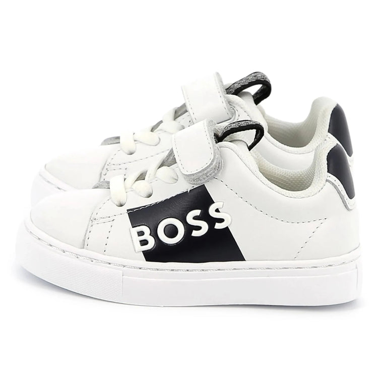 Hugo Boss White Black Velcro Sneaker J52165