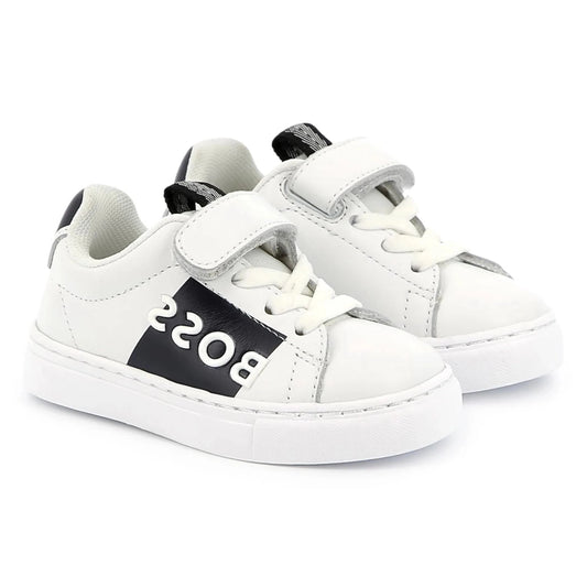 Hugo Boss White Black Velcro Sneaker J52165