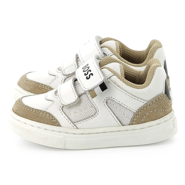 Hugo Boss White Camel  Velcro Sneaker J52163