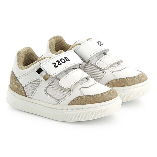 Hugo Boss White Camel  Velcro Sneaker J52163