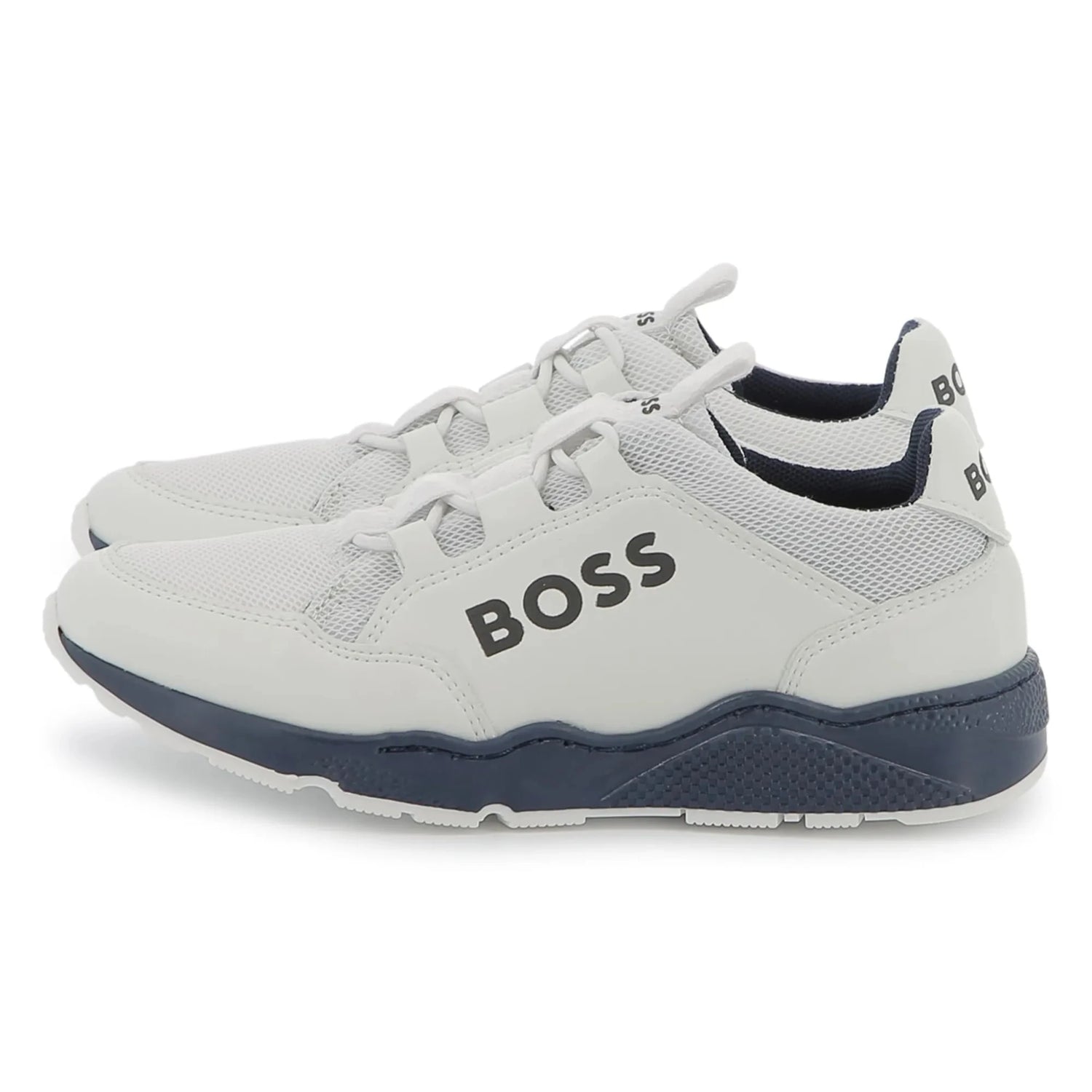 Hugo Boss White Navy Slip On Sneaker J51648