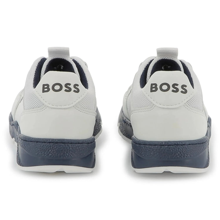 Hugo Boss White Navy Slip On Sneaker J51648