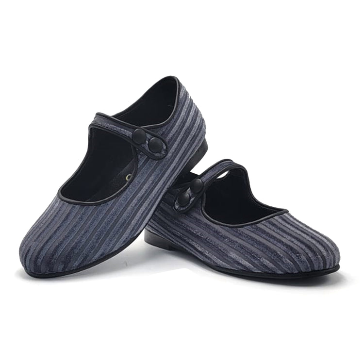 Geppettos Slate Velvet Mary Jane GP0582