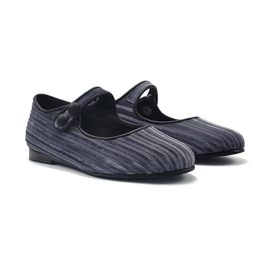 Geppettos Slate Velvet Mary Jane GP0582