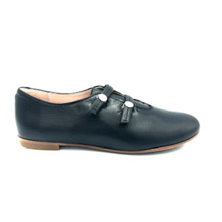 LMDI Black Double Strap Oxford 314