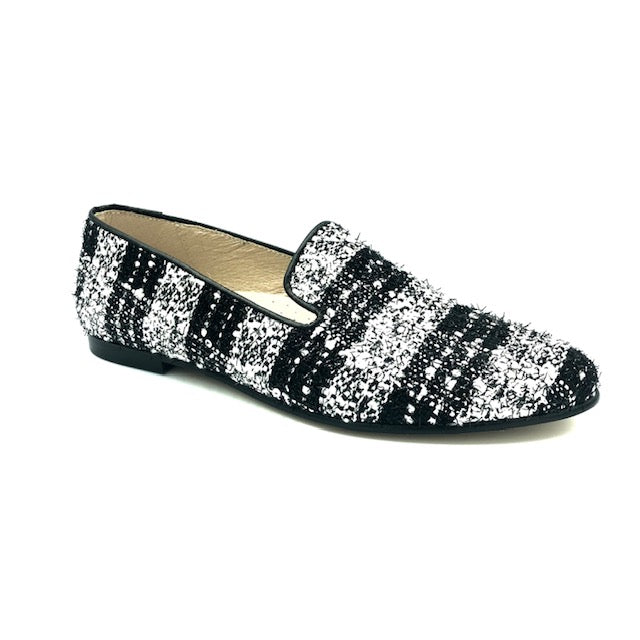 Hoo Black White Plaid Loafer 3071/3062