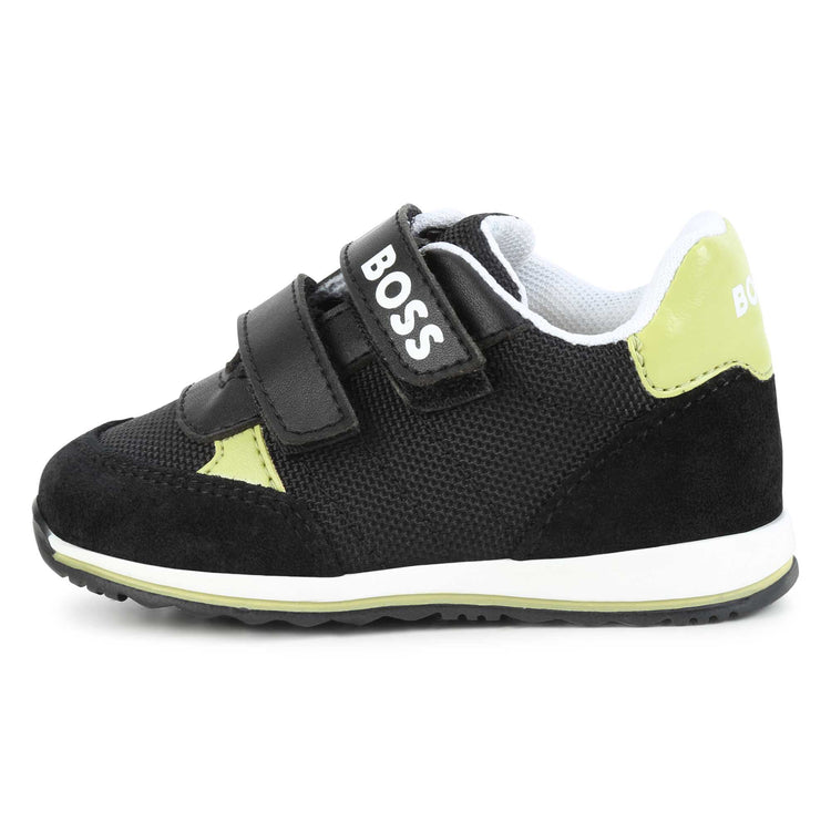 Hugo Boss Black & Green Velcro Sneaker J09201