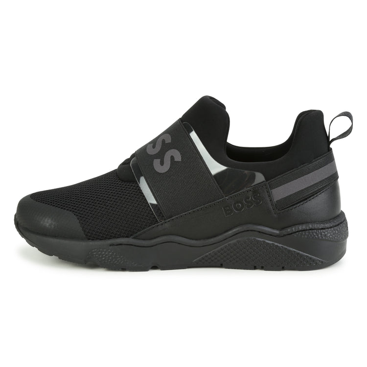 Hugo Boss Midnight Black Mesh Slip on Sneaker J29346