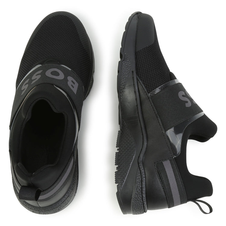 Hugo Boss Midnight Black Mesh Slip on Sneaker J29346