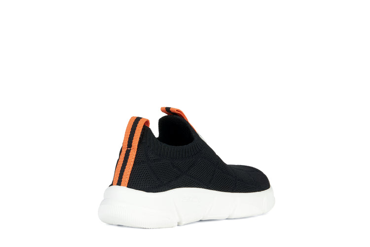 GEOX Black & Orange Mesh Sock Sneaker