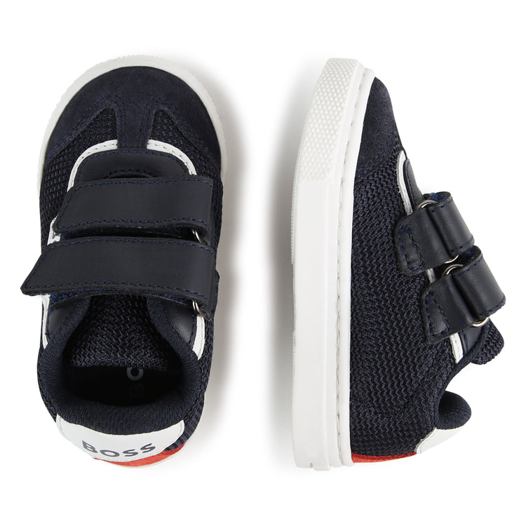 Hugo Boss Navy Mesh Velcro Sneaker J50874