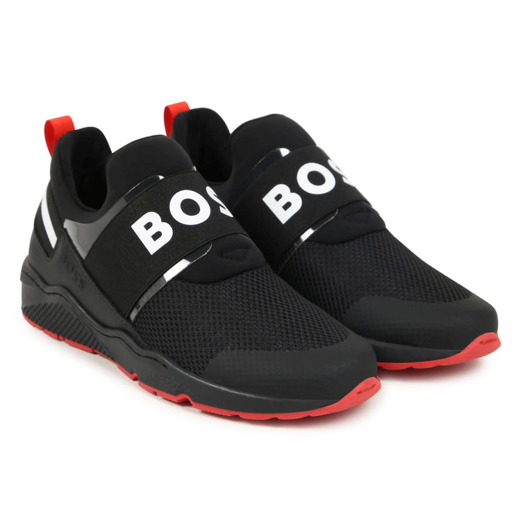 Hugo Boss Black Red Mesh Slip on Sneaker J51308