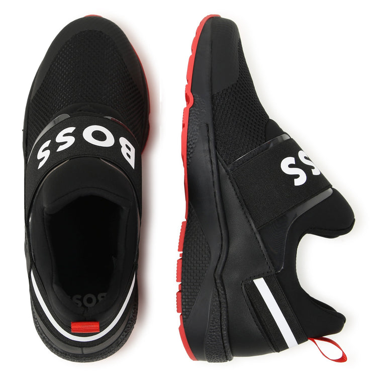 Hugo Boss Black Red Mesh Slip on Sneaker J51308