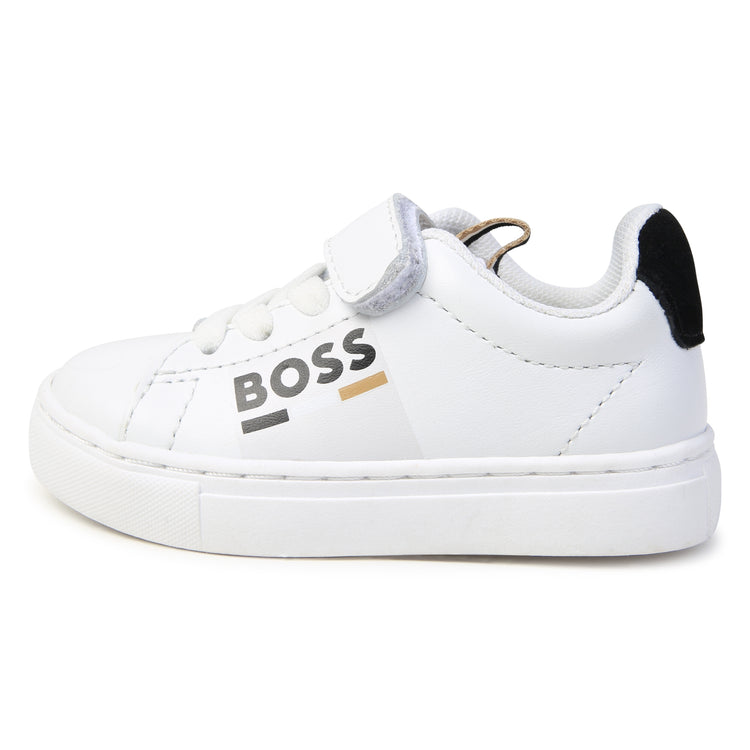 Hugo Boss White Black Velcro Sneaker J51341