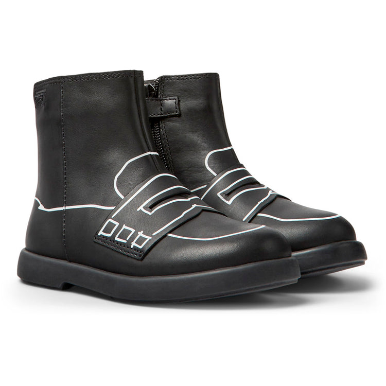 Camper Black Sketch Penny Bootie K900330