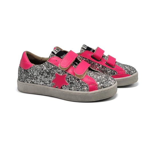 glitter pink silver sneaker