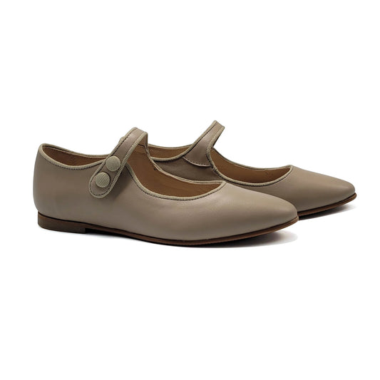 taupe pointy dress shoe may jane kids