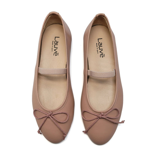 Lauve Dusty Mauve Bow Ballet Flat 2242