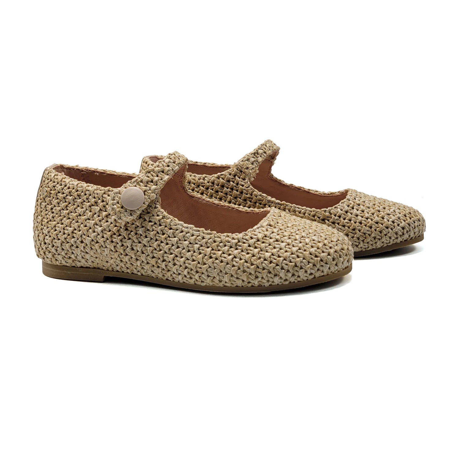 Manuela De Juan Beige Rafia Mary Jane S2970