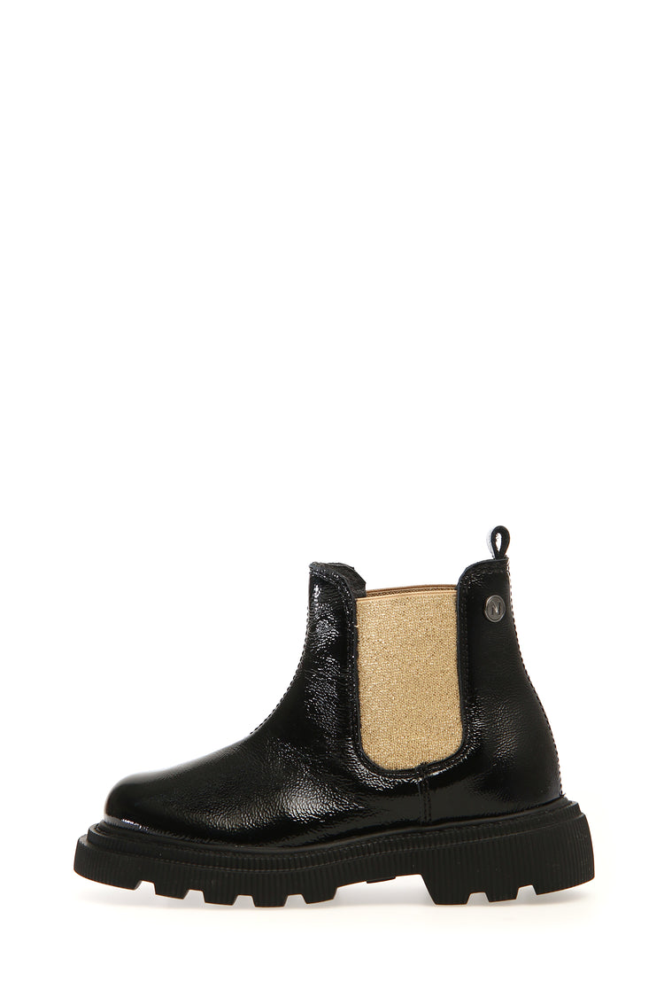 Naturino Bretty Black Gold Chunky Bootie