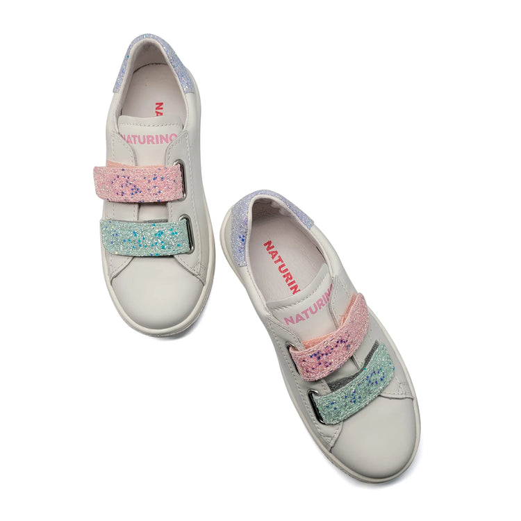 Naturino Hasselt Pastel Glitter Velcro Sneaker