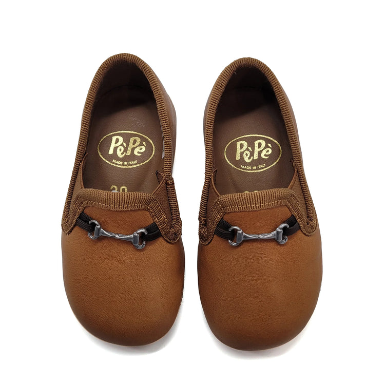 Pepe' Chocolate Brown Buckle Smoking Shoe 280