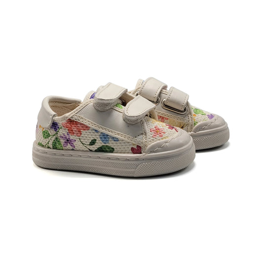 Pepe Ivory Floral Velcro Sneaker 075