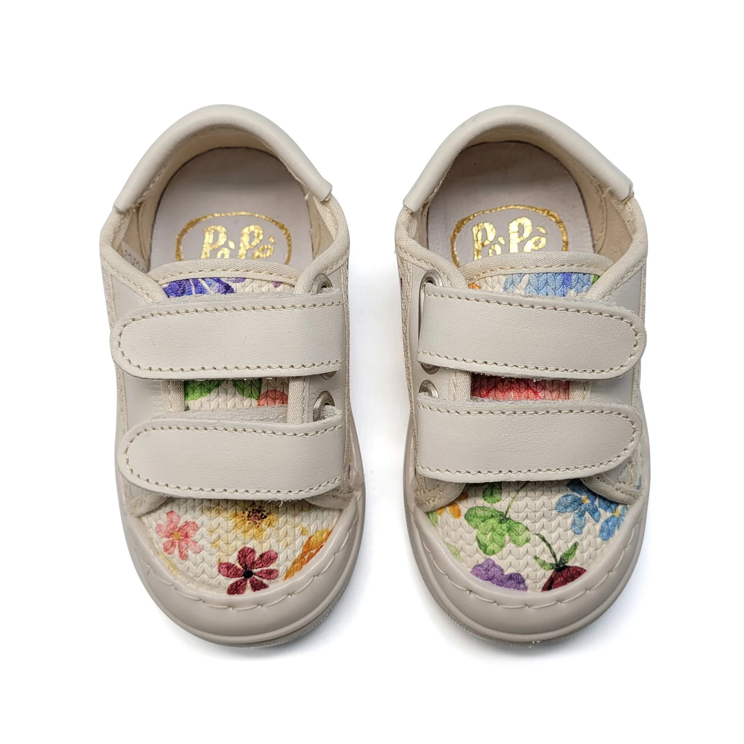 Pepe Ivory Floral Velcro Sneaker 075