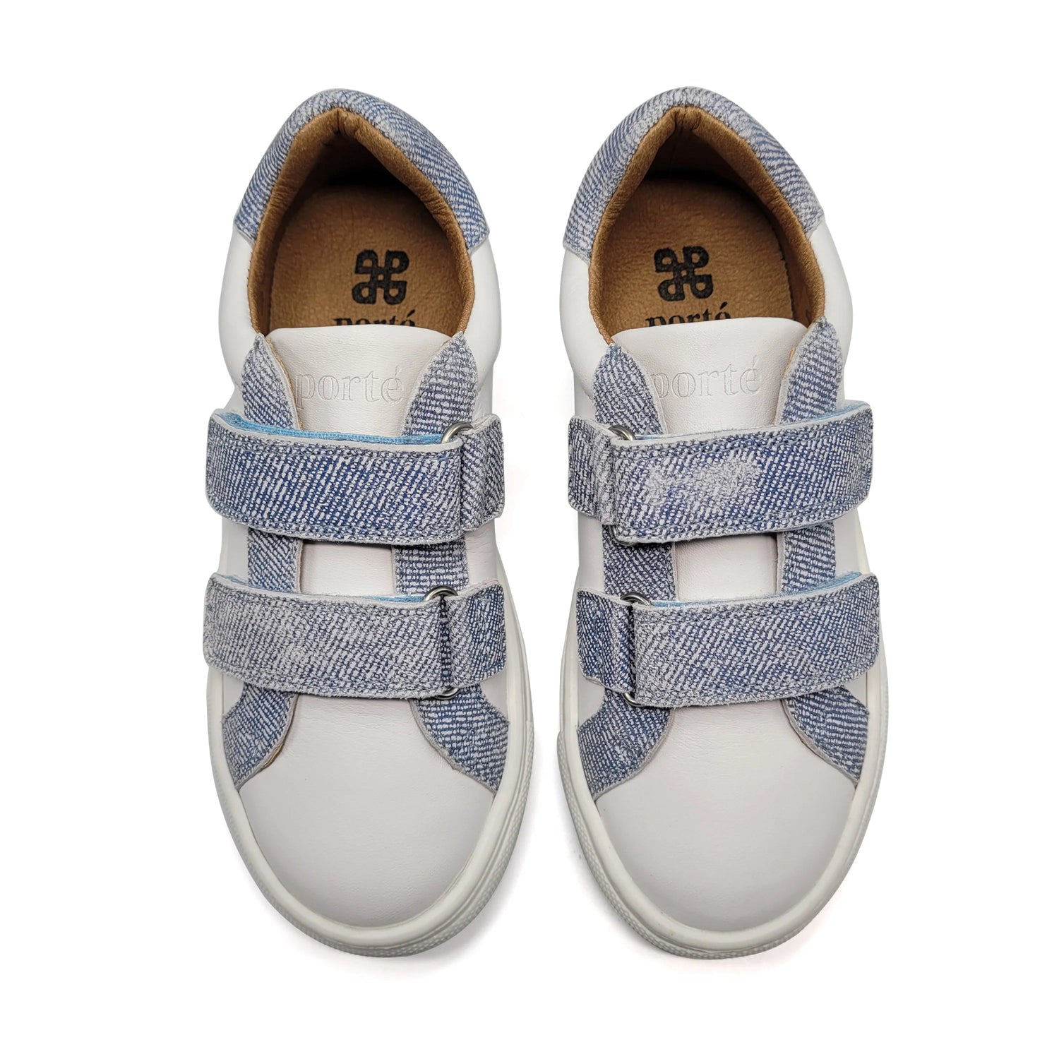 Porte White Denim Velcro Sneaker 21281