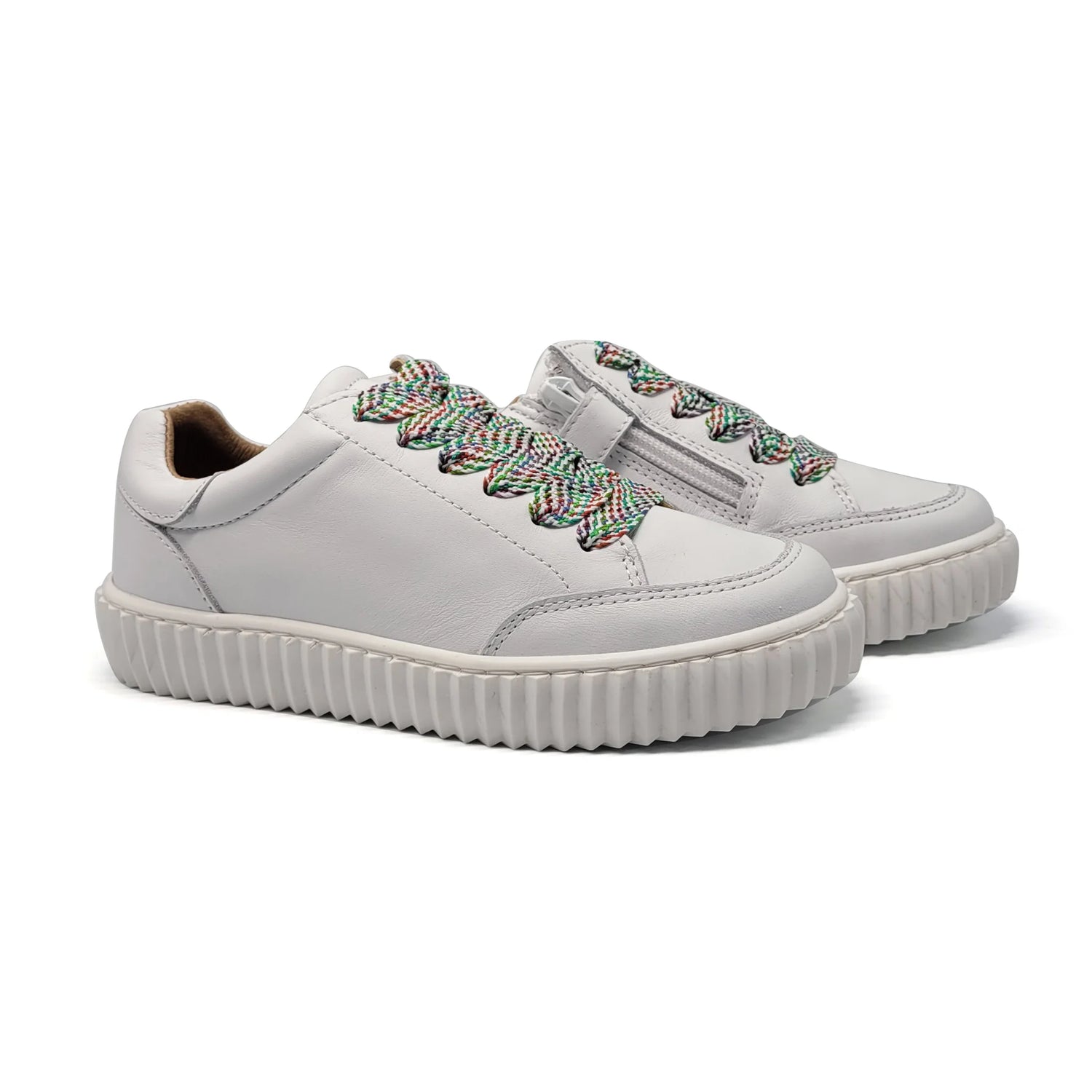 Porte White Rainbow Lace Sneaker 21721